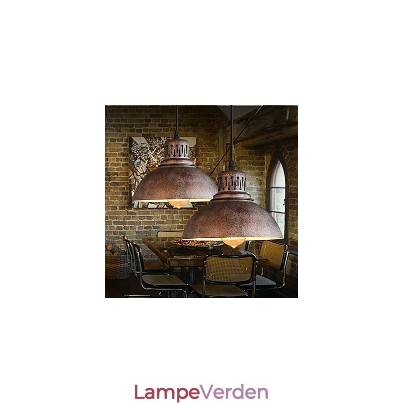 Retro mini stil maleri metal pendel lys udendørs