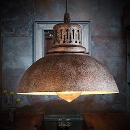 Retro mini stil maleri metal pendel lys udendørs