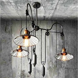 Vintage Country Mini Style Maleri Metal Lysekrone