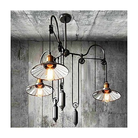 Vintage Country Mini Style Maleri Metal Lysekrone Vintage Country Mini Style Maleri Metal Lysekrone