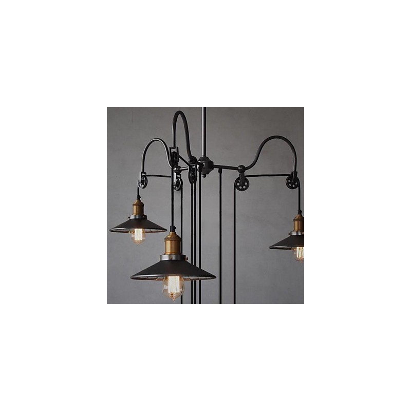 Vintage Country Mini Style Maleri Metal Lysekrone