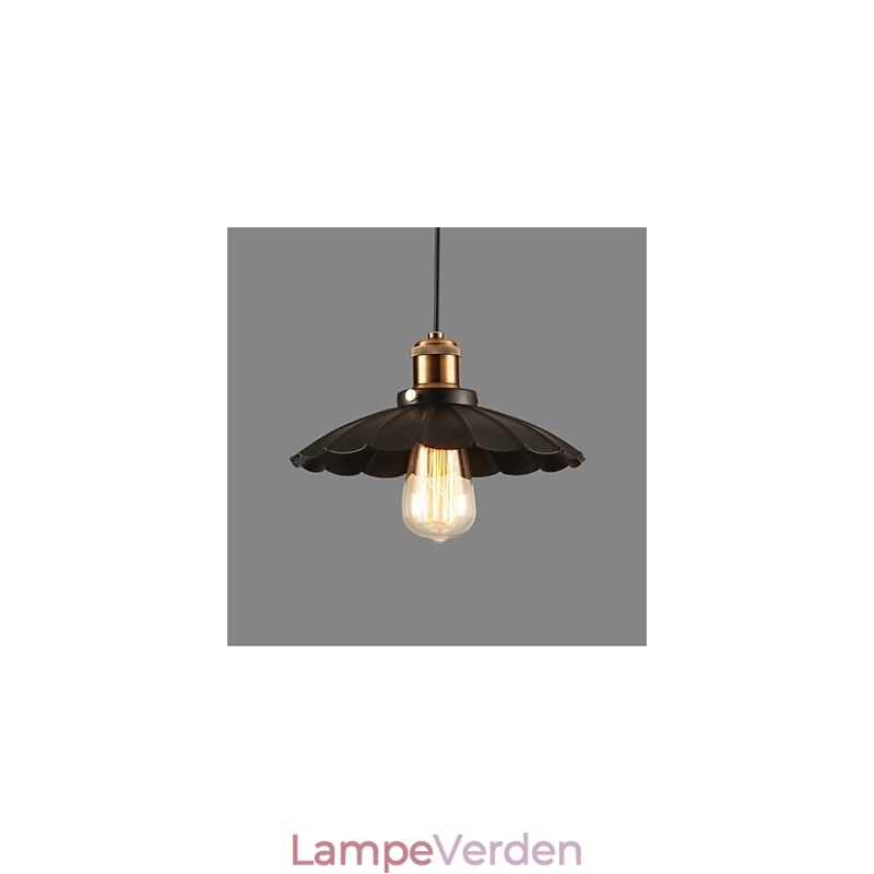 Unik sort paraply vintage smedejernslysekrone