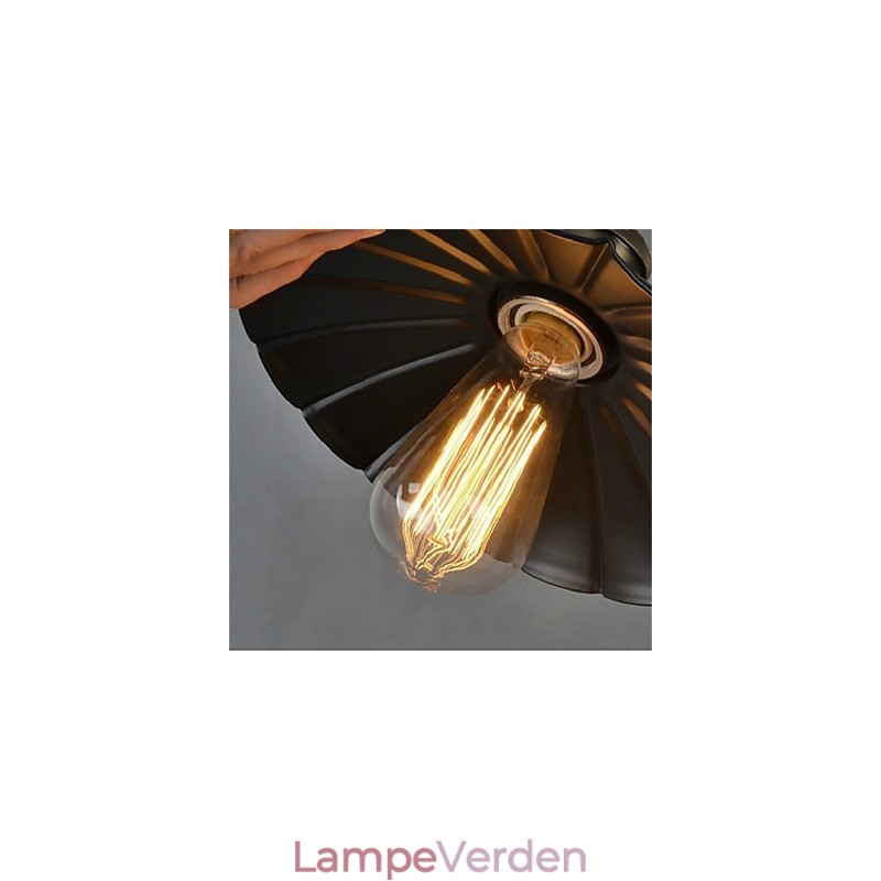 Unik sort paraply vintage smedejernslysekrone