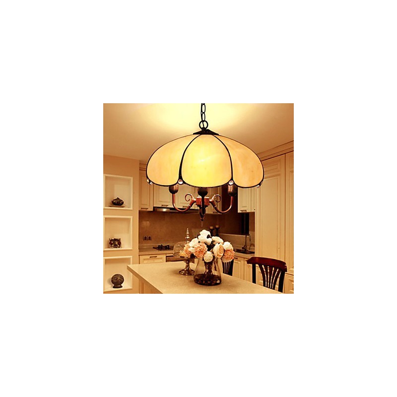 Europæisk landdistrikt kreativ kunst farvet glas lysekrone restaurering af gamle måder lampe lys