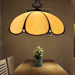 Europæisk landdistrikt kreativ kunst farvet glas lysekrone restaurering af gamle måder lampe lys