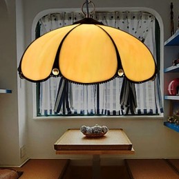 Europæisk landdistrikt kreativ kunst farvet glas lysekrone restaurering af gamle måder lampe lys