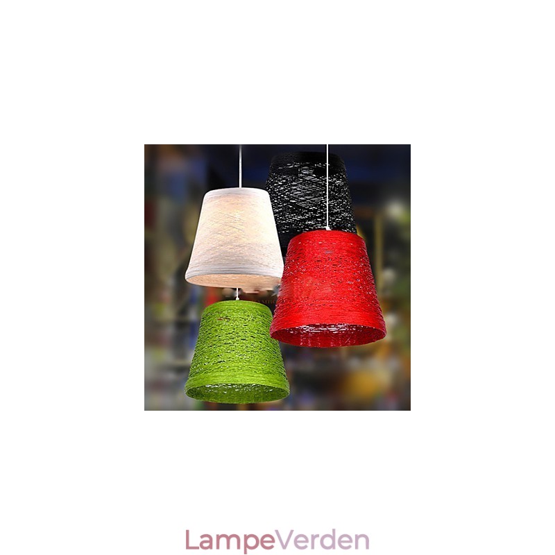 Moderne landdistrikter Cany Art Vævet Rattan Single Head Droplight Lampe
