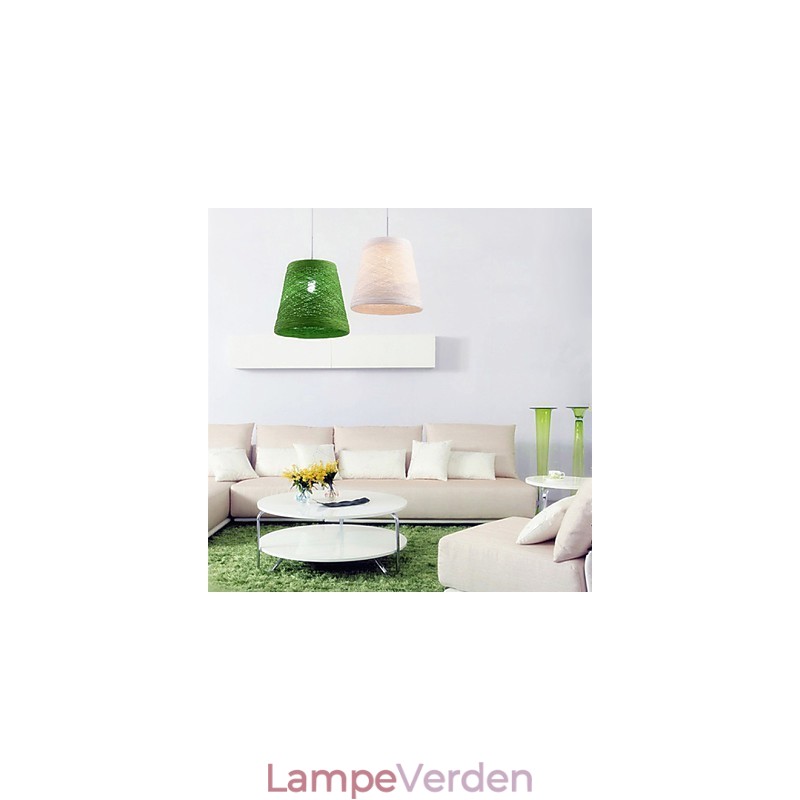 Moderne landdistrikter Cany Art Vævet Rattan Single Head Droplight Lampe