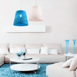 Moderne landdistrikter Cany Art Vævet Rattan Single Head Droplight Lampe