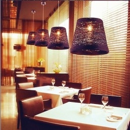 Moderne landdistrikter Cany Art Vævet Rattan Single Head Droplight Lampe