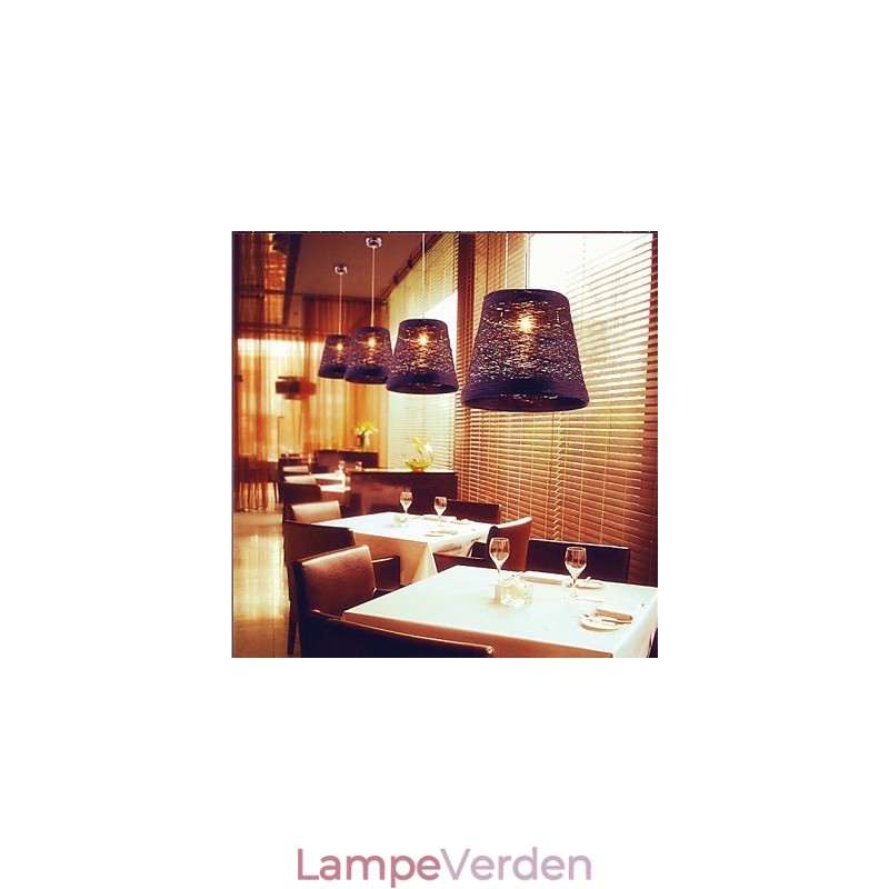 Moderne landdistrikter Cany Art Vævet Rattan Single Head Droplight Lampe