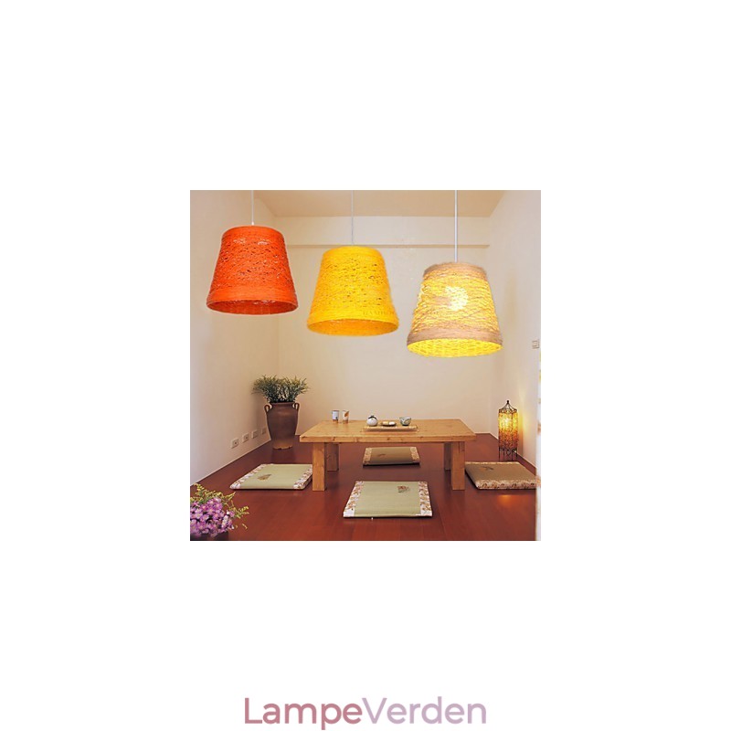 Moderne landdistrikter Cany Art Vævet Rattan Single Head Droplight Lampe