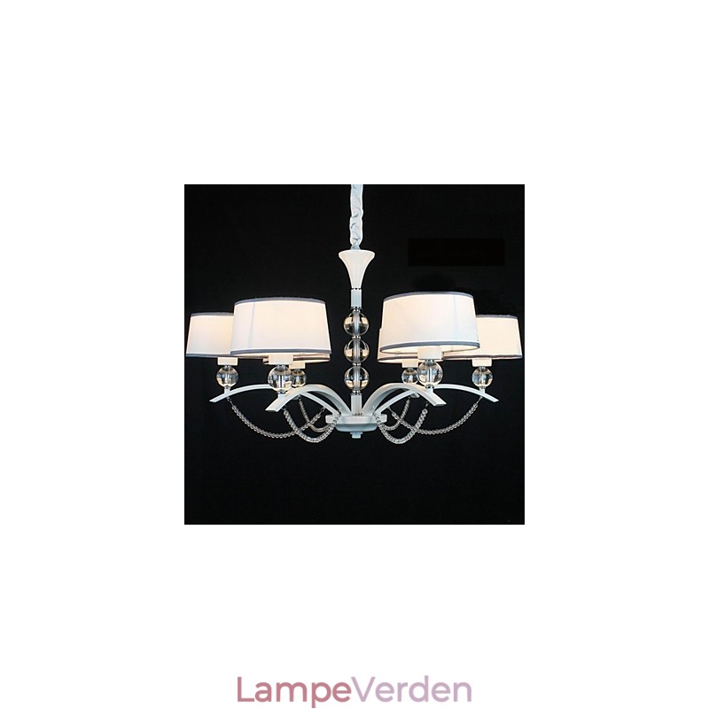 Moderne moderne krystal lysekrone i kromstof