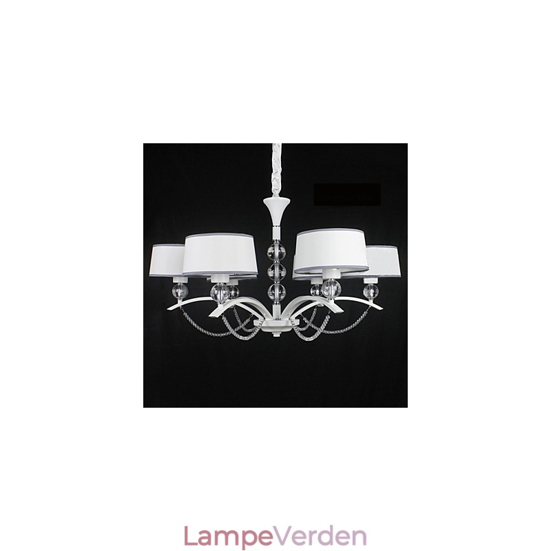 Moderne moderne krystal lysekrone i kromstof
