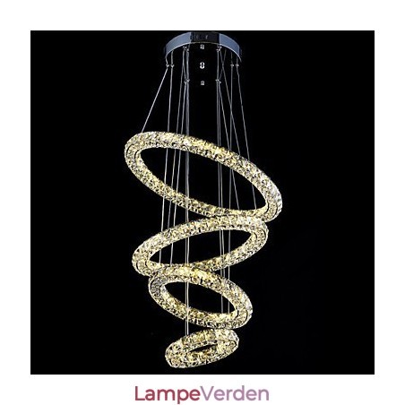 Krystal Ring Pendel Moderne Loftslysekrone Belysning Lampearmaturer med Krystal Ring Pendel Moderne Loftslysekrone Belysning Lampearmaturer med