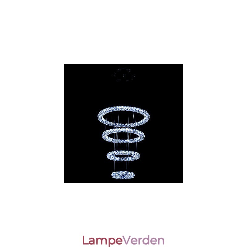 Krystal Ring Pendel Moderne Loftslysekrone Belysning Lampearmaturer med