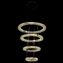 Krystal Ring Pendel Moderne Loftslysekrone Belysning Lampearmaturer med