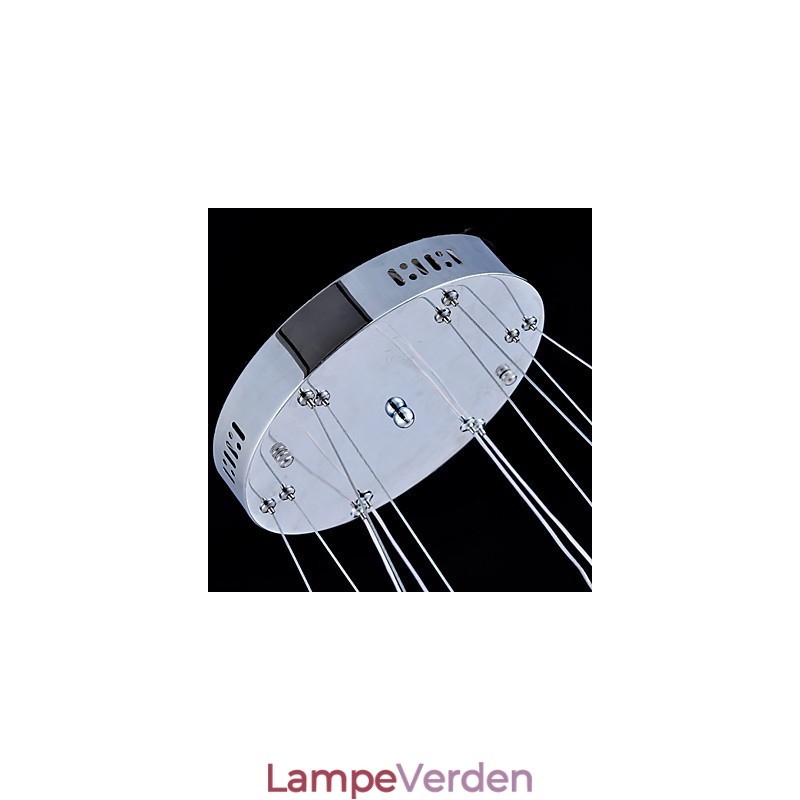 Crystal Pendel Light Loftslampe Lysekrone Belysningsarmaturer med 4 ringe
