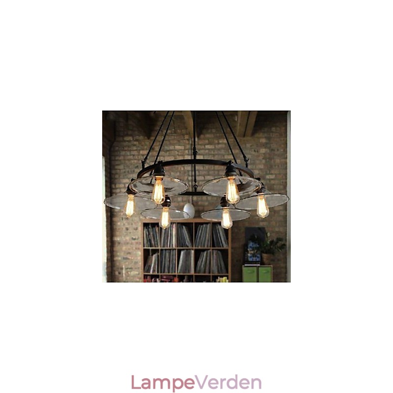 Traditionel klassisk vintage retro lanterne land mini stil maleri metal pendel lys spisestue