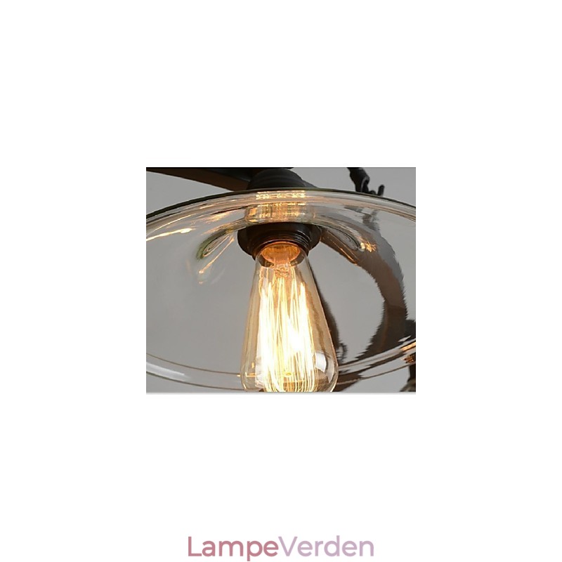 Traditionel klassisk vintage retro lanterne land mini stil maleri metal pendel lys spisestue