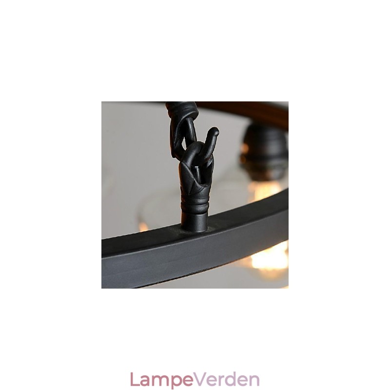 Traditionel klassisk vintage retro lanterne land mini stil maleri metal pendel lys spisestue
