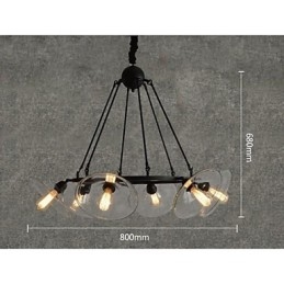 Traditionel klassisk vintage retro lanterne land mini stil maleri metal pendel lys spisestue
