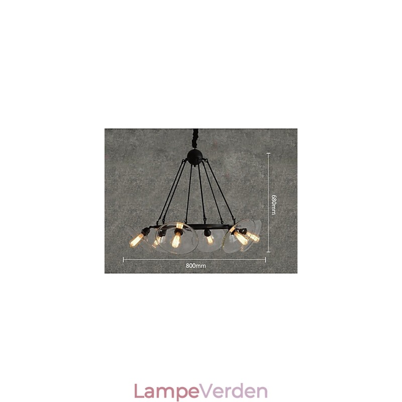 Traditionel klassisk vintage retro lanterne land mini stil maleri metal pendel lys spisestue