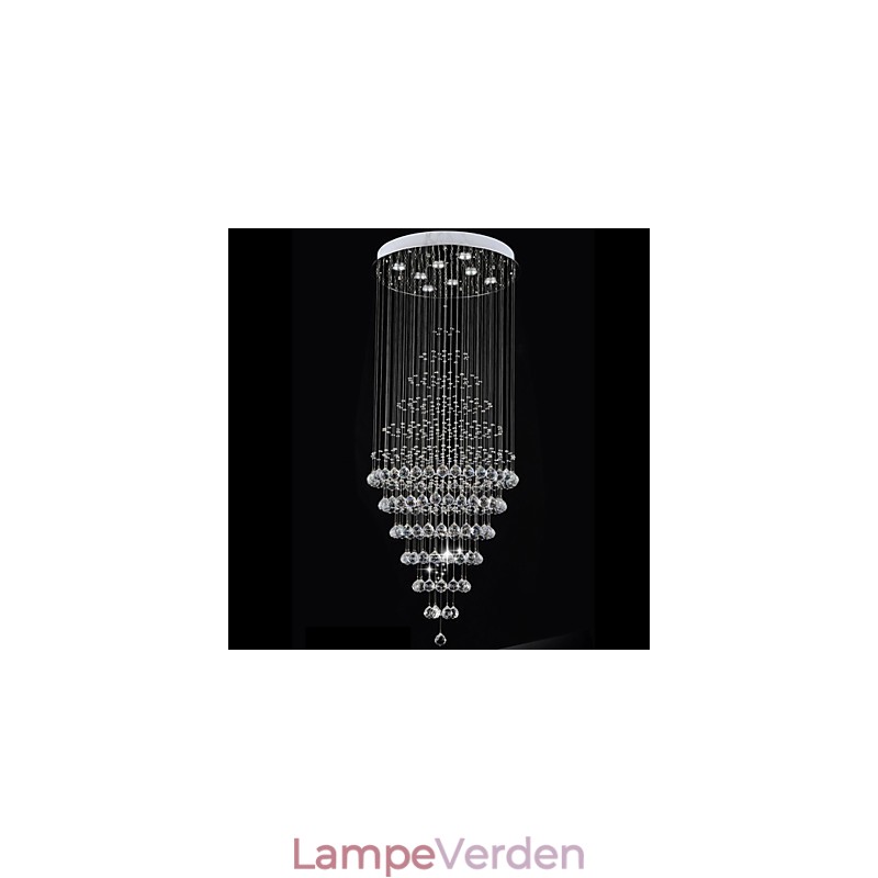 Moderne krystal lysekrone belysning Pendellampe Loftslampe armaturer med 8 pærer H180CM
