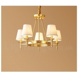 Ren messing rund lysekrone Pendel Light Traditional Classic