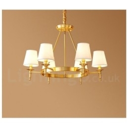 Ren messing rund lysekrone Pendel Light Traditional Classic