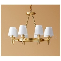 Ren messing rund lysekrone Pendel Light Traditional Classic