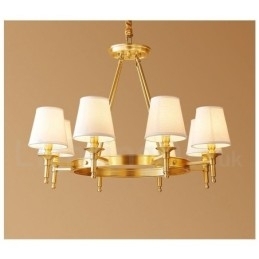 Ren messing rund lysekrone Pendel Light Traditional Classic
