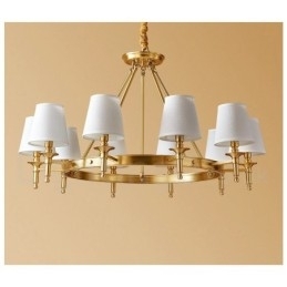 Ren messing rund lysekrone Pendel Light Traditional Classic