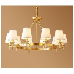 Ren messing rund lysekrone Pendel Light Traditional Classic