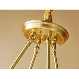 Ren messing rund lysekrone Pendel Light Traditional Classic