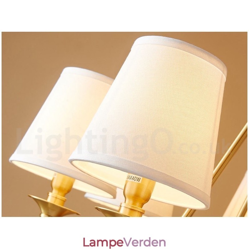 Ren messing rund lysekrone Pendel Light Traditional Classic