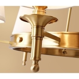 Ren messing rund lysekrone Pendel Light Traditional Classic