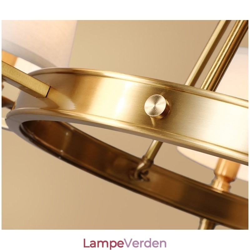 Ren messing rund lysekrone Pendel Light Traditional Classic