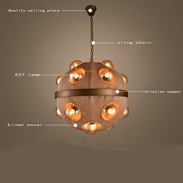 Landmaleri Metal Lysekrone Pendant LightBedroom