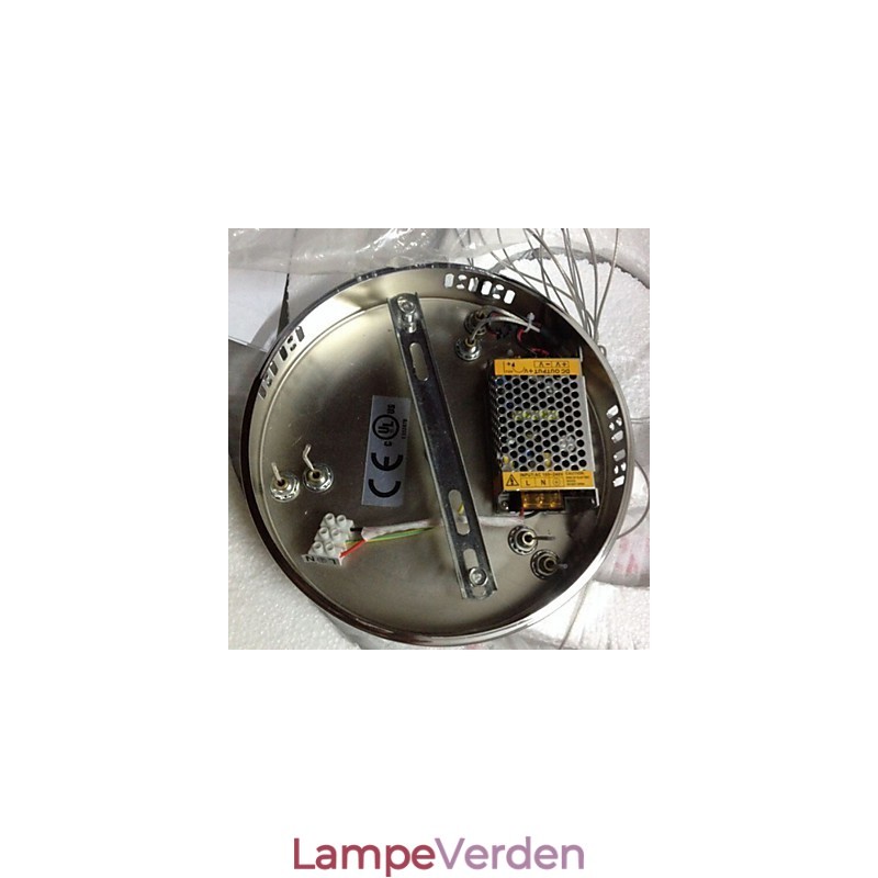 Pendellamper Loftslys Lysekronebelysning Rund 4 ringe Stor ring ravkrystal og anden klar krystal