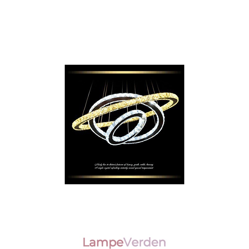 Krystal loftslamper Lysekrone lysarmaturer med varm og kølig hvid D406080cm