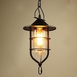 Vintage Land maleri Metal Pendel Light Garage