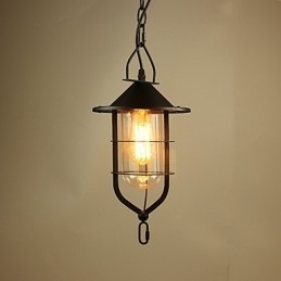 Vintage Land maleri Metal Pendel Light Garage