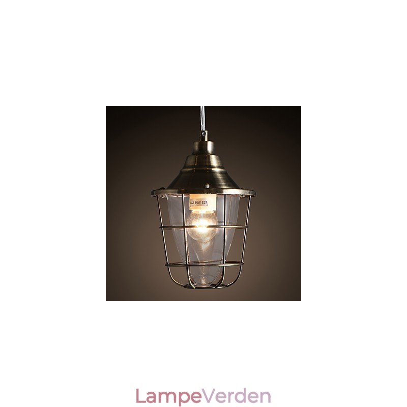 Retro mini stil galvaniseret metal pendel