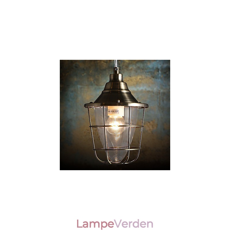 Retro mini stil galvaniseret metal pendel