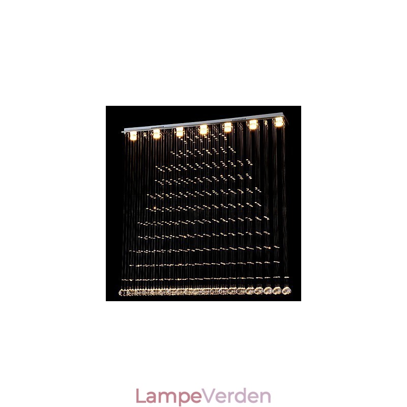 K9 Crystal Pendel Lampe Hængende Wire Lysekrone Belysning Loftslys Indendørs Cafe