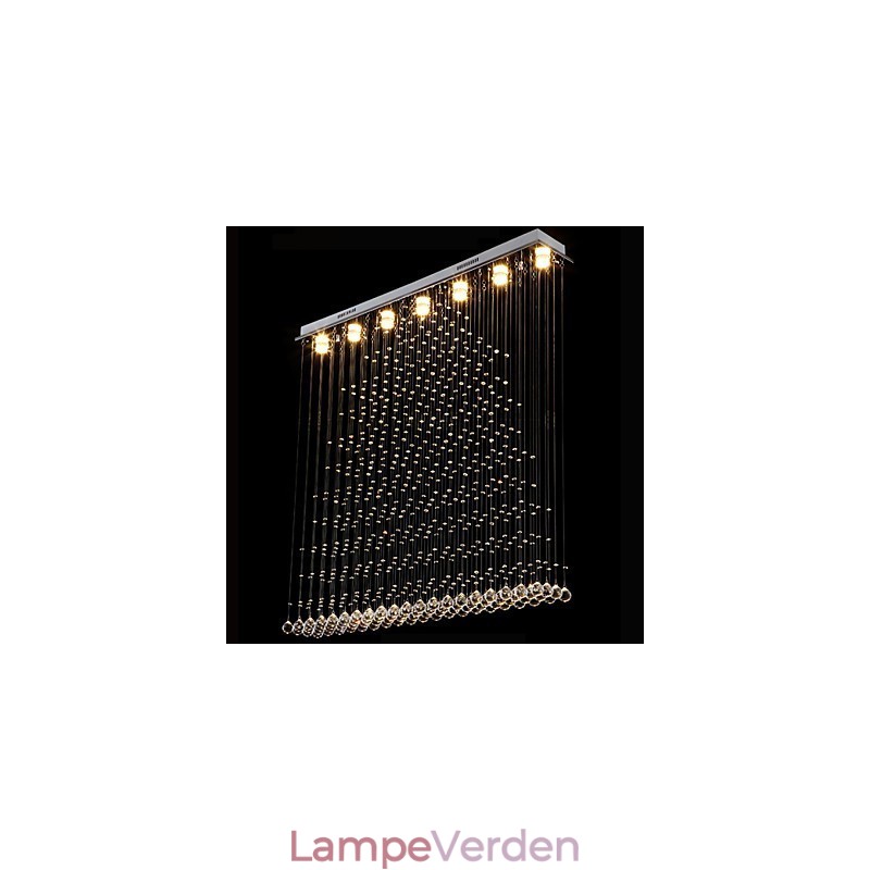 K9 Crystal Pendel Lampe Hængende Wire Lysekrone Belysning Loftslys Indendørs Cafe