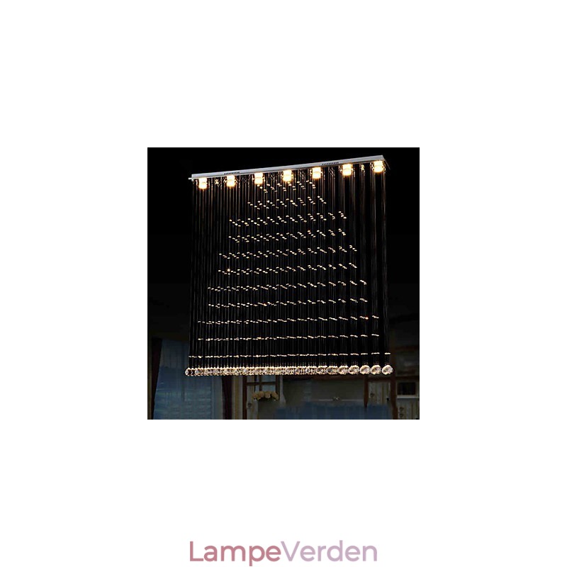 K9 Crystal Pendel Lampe Hængende Wire Lysekrone Belysning Loftslys Indendørs Cafe