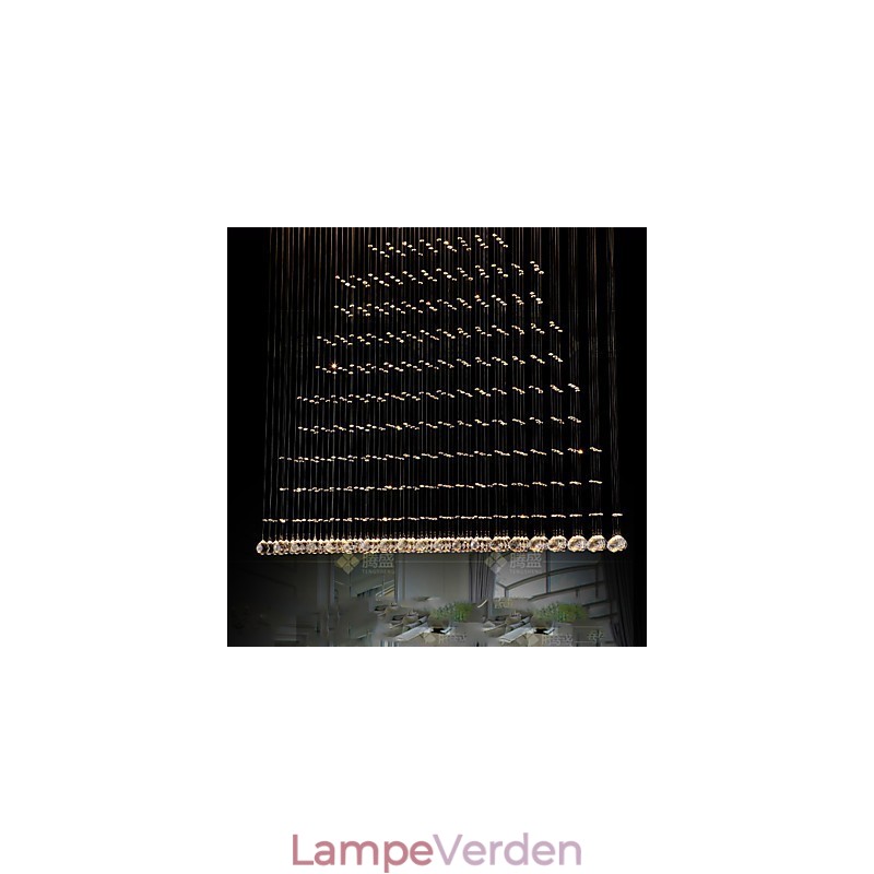 K9 Crystal Pendel Lampe Hængende Wire Lysekrone Belysning Loftslys Indendørs Cafe