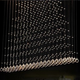 K9 Crystal Pendel Lampe Hængende Wire Lysekrone Belysning Loftslys Indendørs Cafe